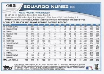 2013 Topps - Blue #462 Eduardo Nunez Back