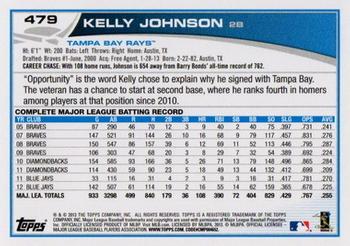 2013 Topps - Blue #479 Kelly Johnson Back