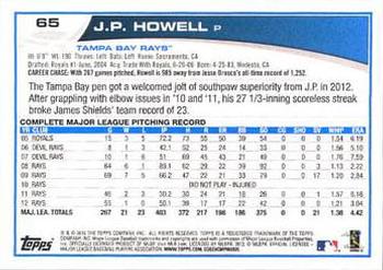 2013 Topps - Blue #65 J.P. Howell Back