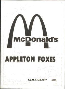 1977 TCMA Appleton Foxes #0295 Mike Tulacz Back