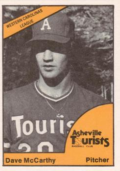 1977 TCMA Asheville Tourists #0014 Dave McCarthy Front