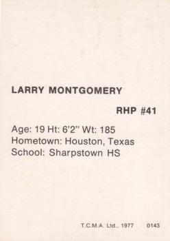 1977 TCMA Burlington Bees #0143 Larry Montgomery Back