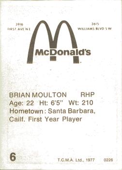 1977 TCMA Cedar Rapids Giants #0226 Brian Moulton Back