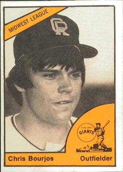 1977 TCMA Cedar Rapids Giants #0243 Chris Bourjos Front