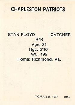 1977 TCMA Charleston Patriots #0455 Stan Floyd Back