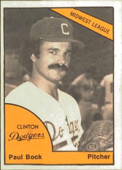 1977 TCMA Clinton Dodgers #0345 Paul Bock Front