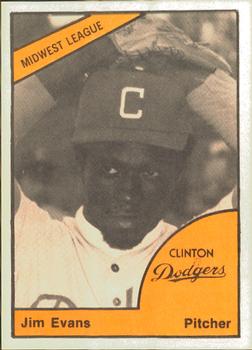 1977 TCMA Clinton Dodgers #0324 Jim Evans Front