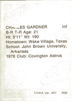 1977 TCMA Clinton Dodgers #0330 Chuck Gardner Back