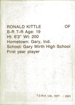 1977 TCMA Clinton Dodgers #0321 Ron Kittle Back