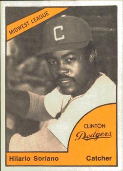 1977 TCMA Clinton Dodgers #0333 Hilario Soriano Front