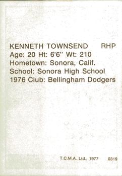 1977 TCMA Clinton Dodgers #0319 Ken Townsend Back