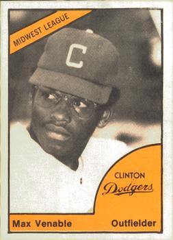1977 TCMA Clinton Dodgers #0335 Max Venable Front
