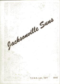 1977 TCMA Jacksonville Suns #0542 Mike Denevi Back