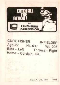 1977 TCMA Lynchburg Mets #0358 Curt Fisher Back