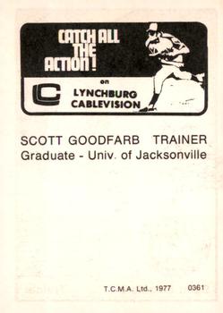 1977 TCMA Lynchburg Mets #0361 Scott Goodfarb Back