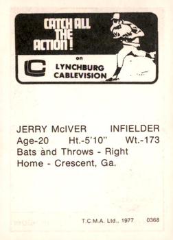 1977 TCMA Lynchburg Mets #0507 Juan Monasterio Back