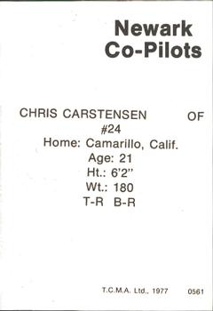 1977 TCMA Newark Co-Pilots #0561 Chris Carstensen Back