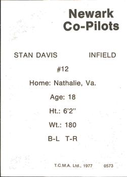 1977 TCMA Newark Co-Pilots #0573 Stan Davis Back