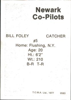 1977 TCMA Newark Co-Pilots #0563 Bill Foley Back