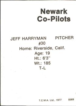 1977 TCMA Newark Co-Pilots #0569 Jeff Harryman Back