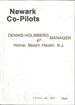1977 TCMA Newark Co-Pilots #0559 Dennis Holmberg Back