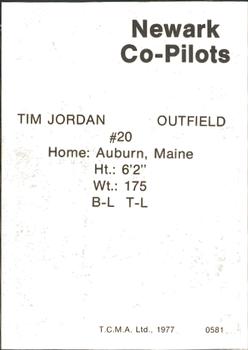 1977 TCMA Newark Co-Pilots #0581 Tim Jordan Back