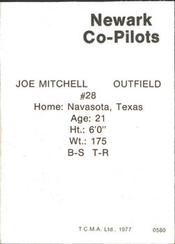 1977 TCMA Newark Co-Pilots #0580 Joe Mitchell Back