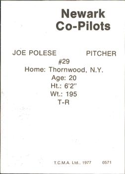 1977 TCMA Newark Co-Pilots #0571 Joe Polese Back