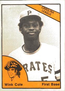1977 TCMA Salem Pirates #0520 Wink Cole Front