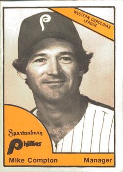 1977 TCMA Spartanburg Phillies #0217 Mike Compton Front