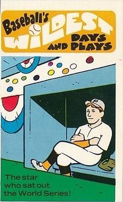 1974 Fleer Official Major League Patches - Baseball's Wildest Days and Plays #14 Sits Out Series - Kiki Cuyler Front