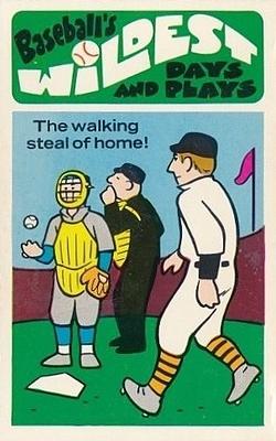 1974 Fleer Official Major League Patches - Baseball's Wildest Days and Plays #21 Walking Steal of Home - Fred Clarke Front