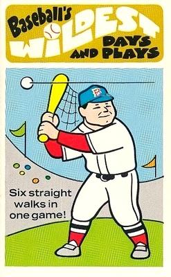 1974 Fleer Official Major League Patches - Baseball's Wildest Days and Plays #41 Six Straight Walks in One Game - Jimmie Foxx Front
