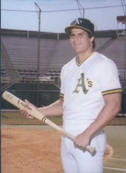 1986 Card Collectors Jose Canseco #10 Jose Canseco / Holding bat, hands separated Front