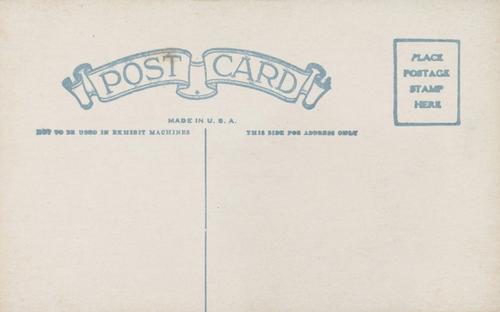 1925-31 Exhibits Postcard-Back #NNO Johnny Bassler Back