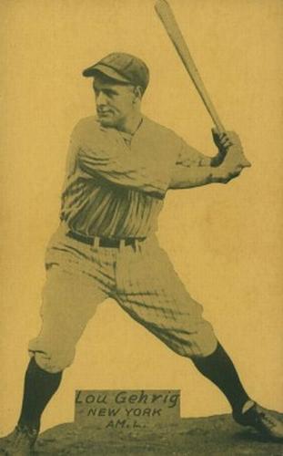 1925-31 Exhibits Postcard-Back #NNO Lou Gehrig Front