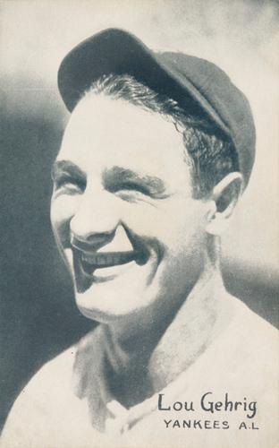 1925-31 Exhibits Postcard-Back #NNO Lou Gehrig Front