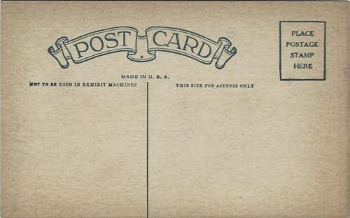 1925-31 Exhibits Postcard-Back #NNO Bucky Harris Back