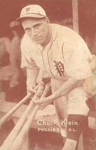 1925-31 Exhibits Postcard-Back #NNO Chuck Klein Front