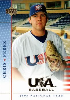 2005 Upper Deck USA Baseball 2005 National Team #USA 55 Chris Perez Front