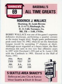 1976 Shakey's Pizza #69 Bobby Wallace Back