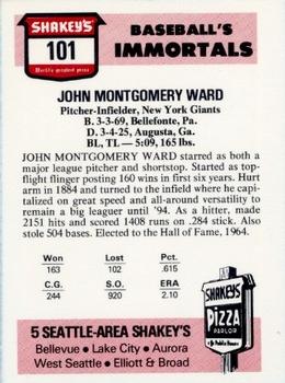 1976 Shakey's Pizza #101 John Ward Back