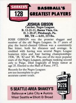 1976 Shakey's Pizza #128 Josh Gibson Back