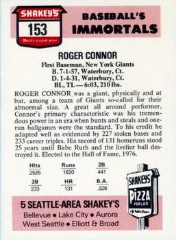 1976 Shakey's Pizza #153 Roger Connor Back