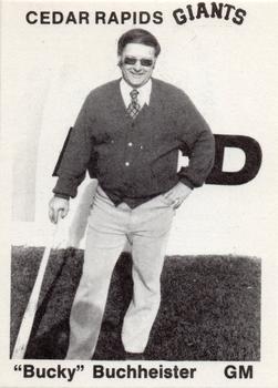 1976 TCMA Cedar Rapids Giants #NNO “Bucky” Buchheister Front