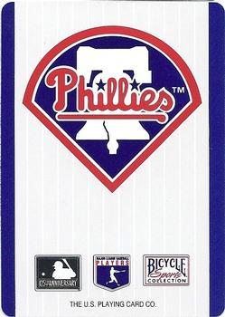 1994 Bicycle Philadelphia Phillies Playing Cards #3♣ Milt Thompson Back