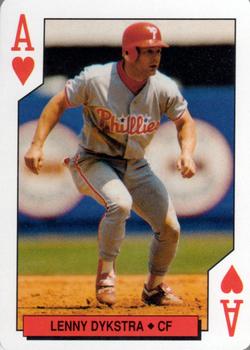 1994 Bicycle Philadelphia Phillies Playing Cards #A♥ Lenny Dykstra Front