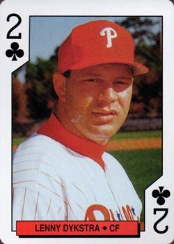1994 Bicycle Philadelphia Phillies Playing Cards #2♣ Lenny Dykstra Front