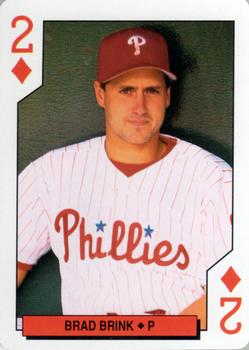 1994 Bicycle Philadelphia Phillies Playing Cards #2♦ Brad Brink Front