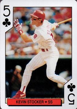 1994 Bicycle Philadelphia Phillies Playing Cards #5♣ Kevin Stocker Front